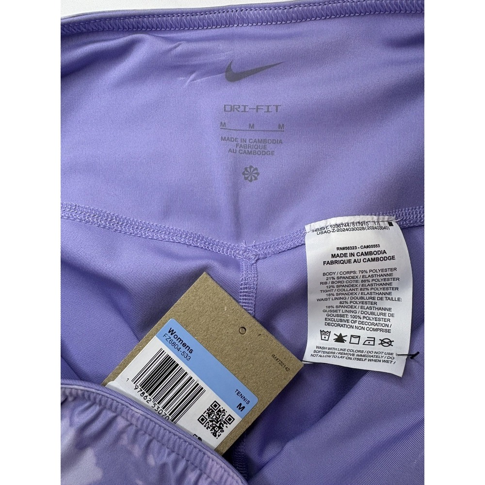 Nike Women's Victory Dri-FIT Flouncy Printed 15" Golf Skort Lilac Ice M - Picture 3 of 7